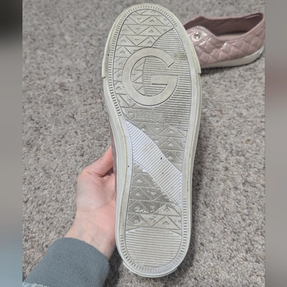 G by Guess Shimmering Pink Quilted Sneakers